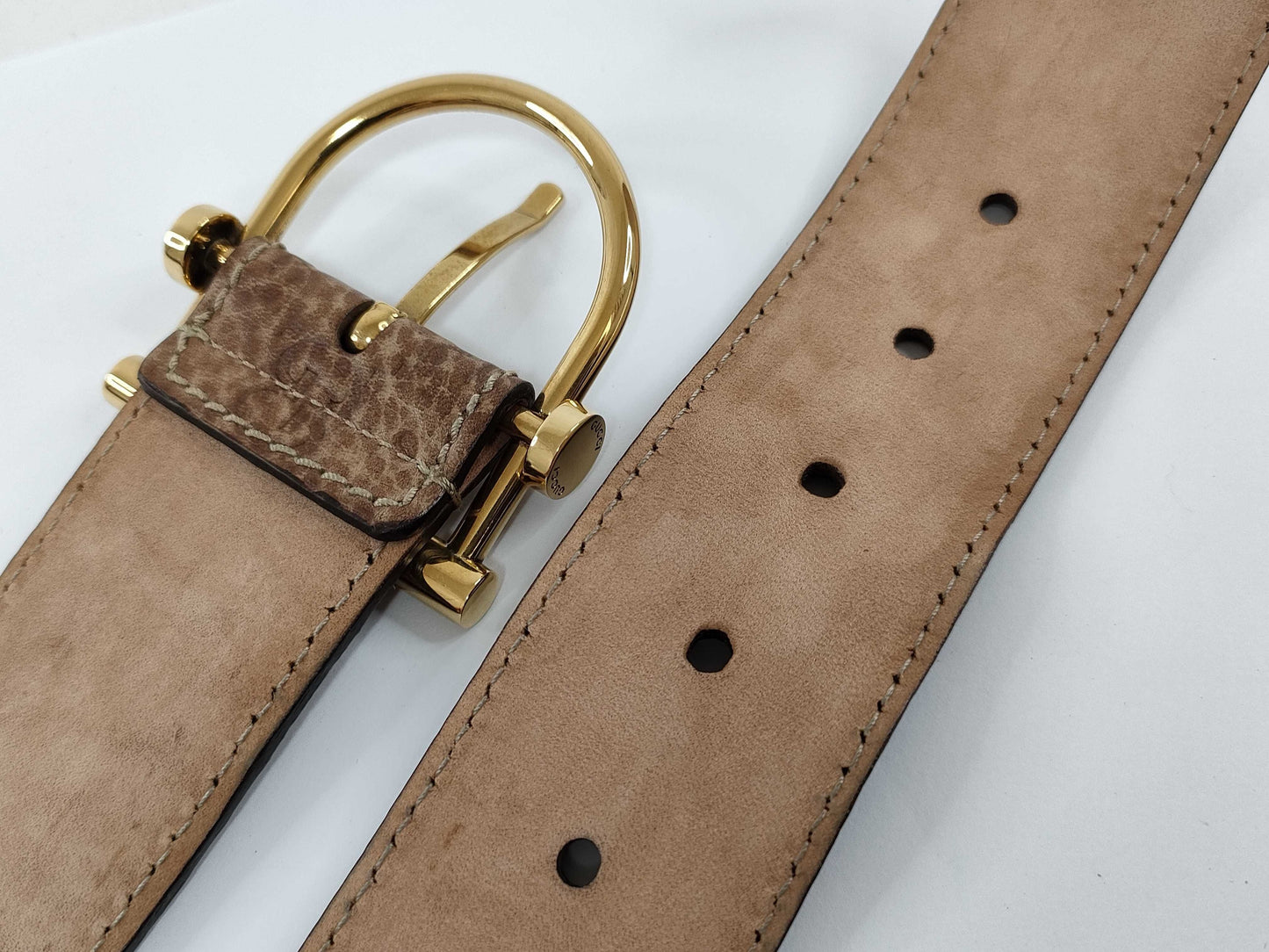 8811 GUCCI Guccissima Brown Leather Belt 80/32