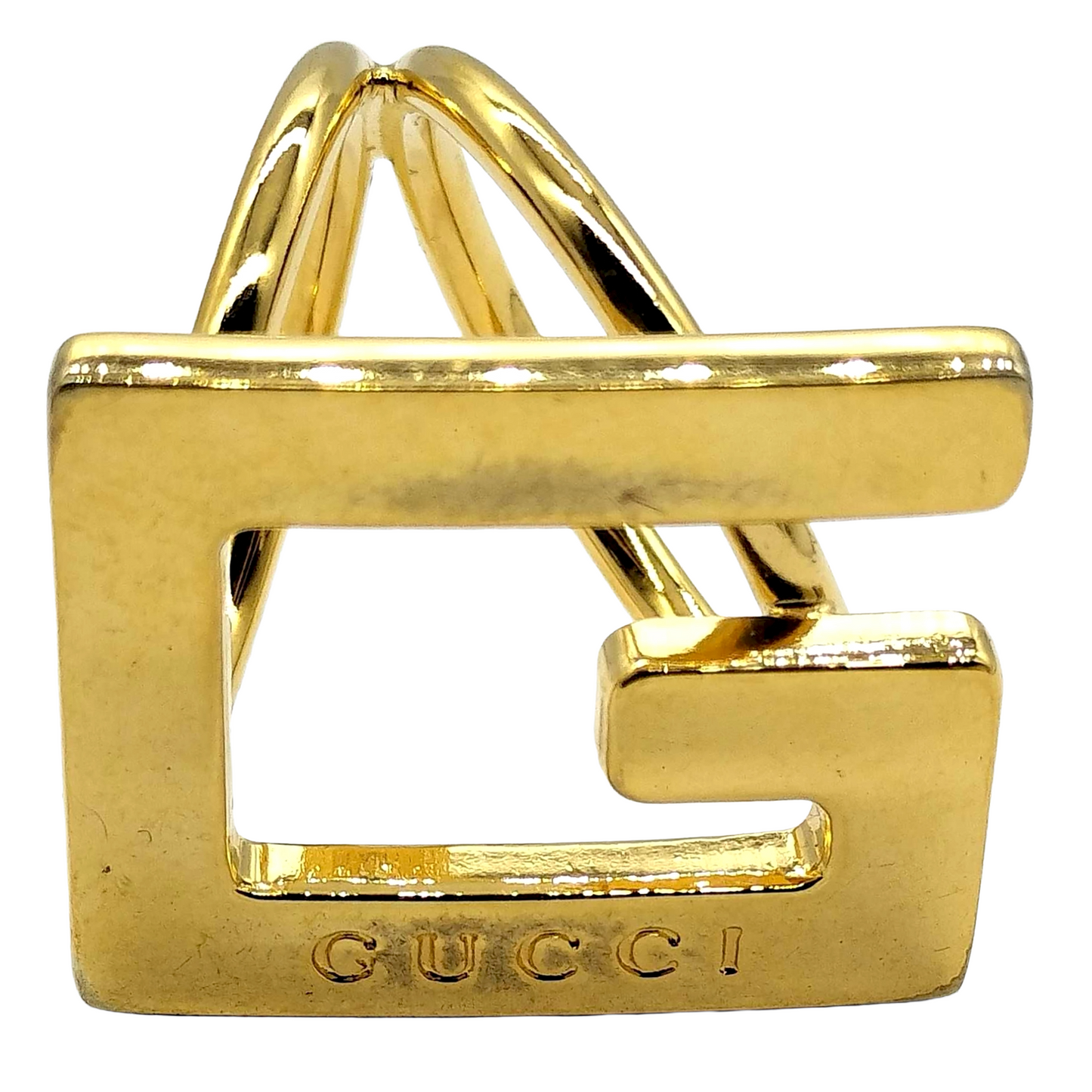 8818 GUCCI Gold Scarf Ring