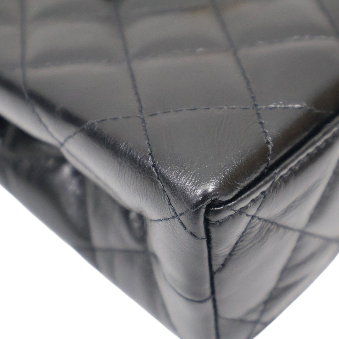 #038 CHANEL Lambskin Mini Kelly Top Handle Bag