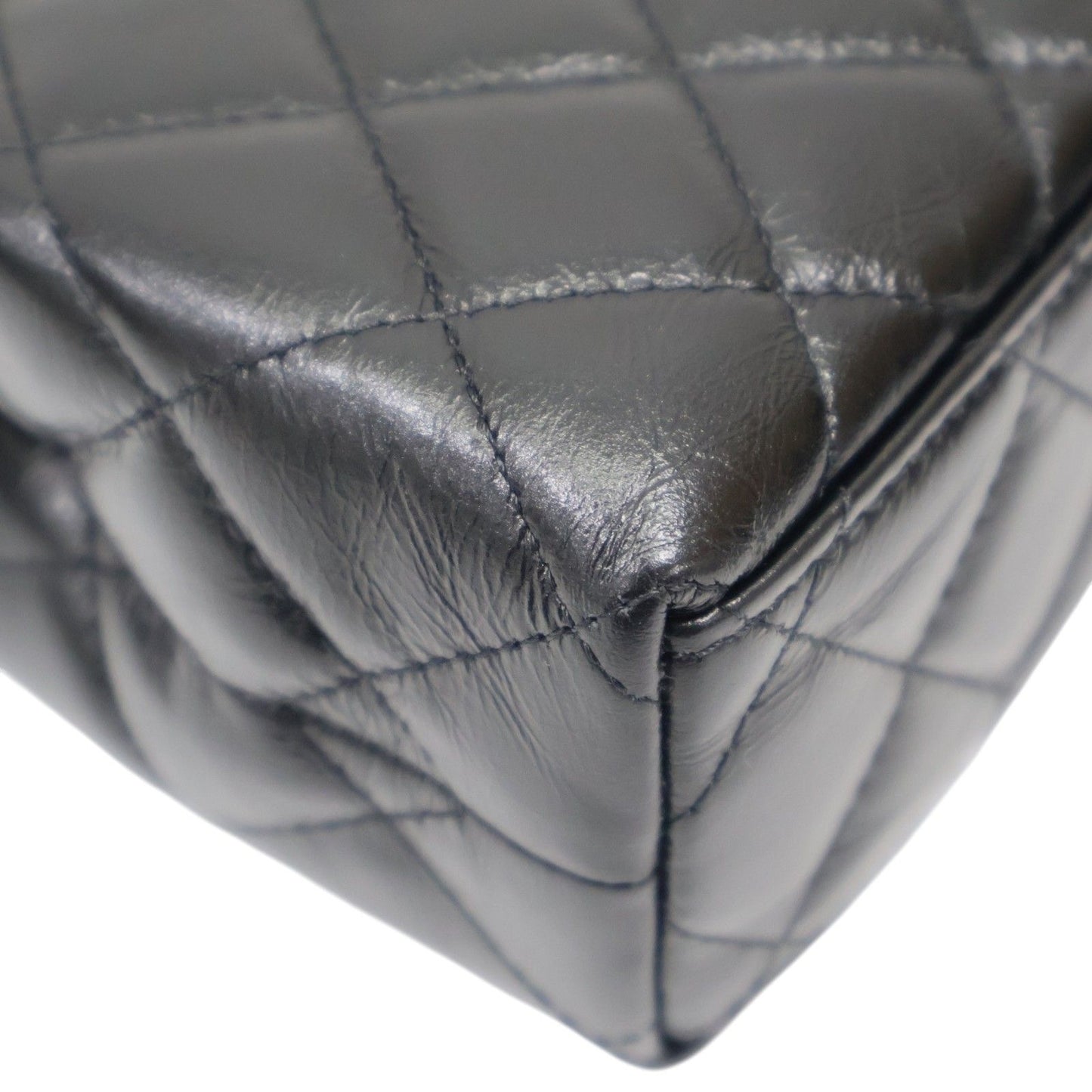 #038 CHANEL Lambskin Mini Kelly Top Handle Bag