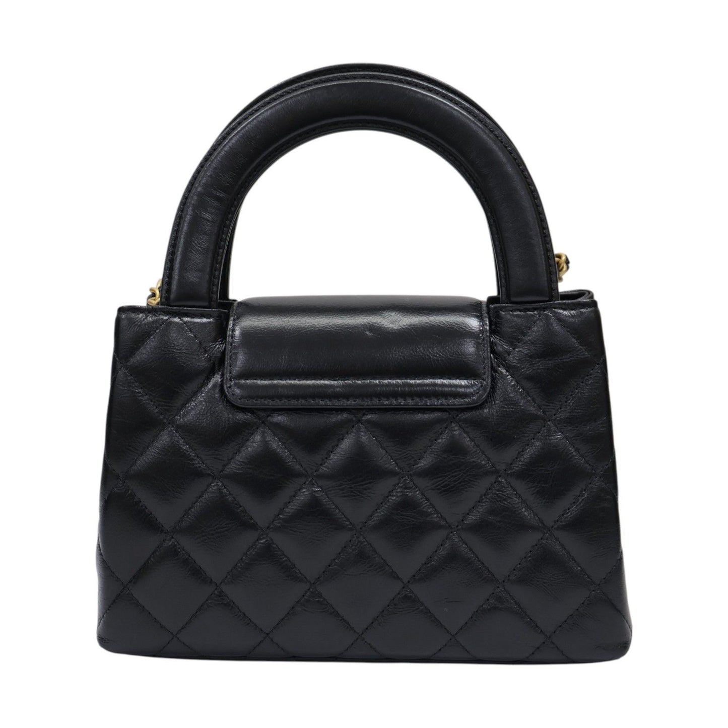 #038 CHANEL Lambskin Mini Kelly Top Handle Bag