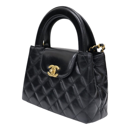 #038 CHANEL Lambskin Mini Kelly Top Handle Bag