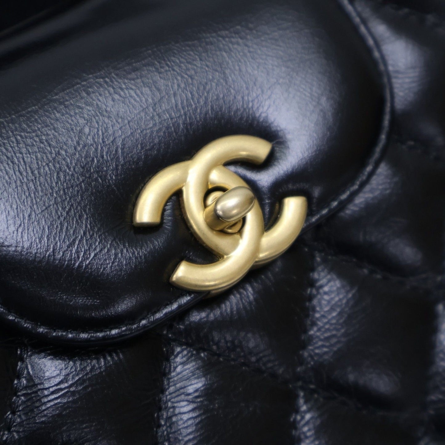 #038 CHANEL Lambskin Mini Kelly Top Handle Bag