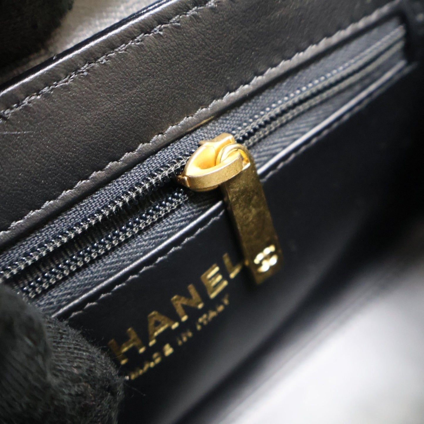 #038 CHANEL Lambskin Mini Kelly Top Handle Bag