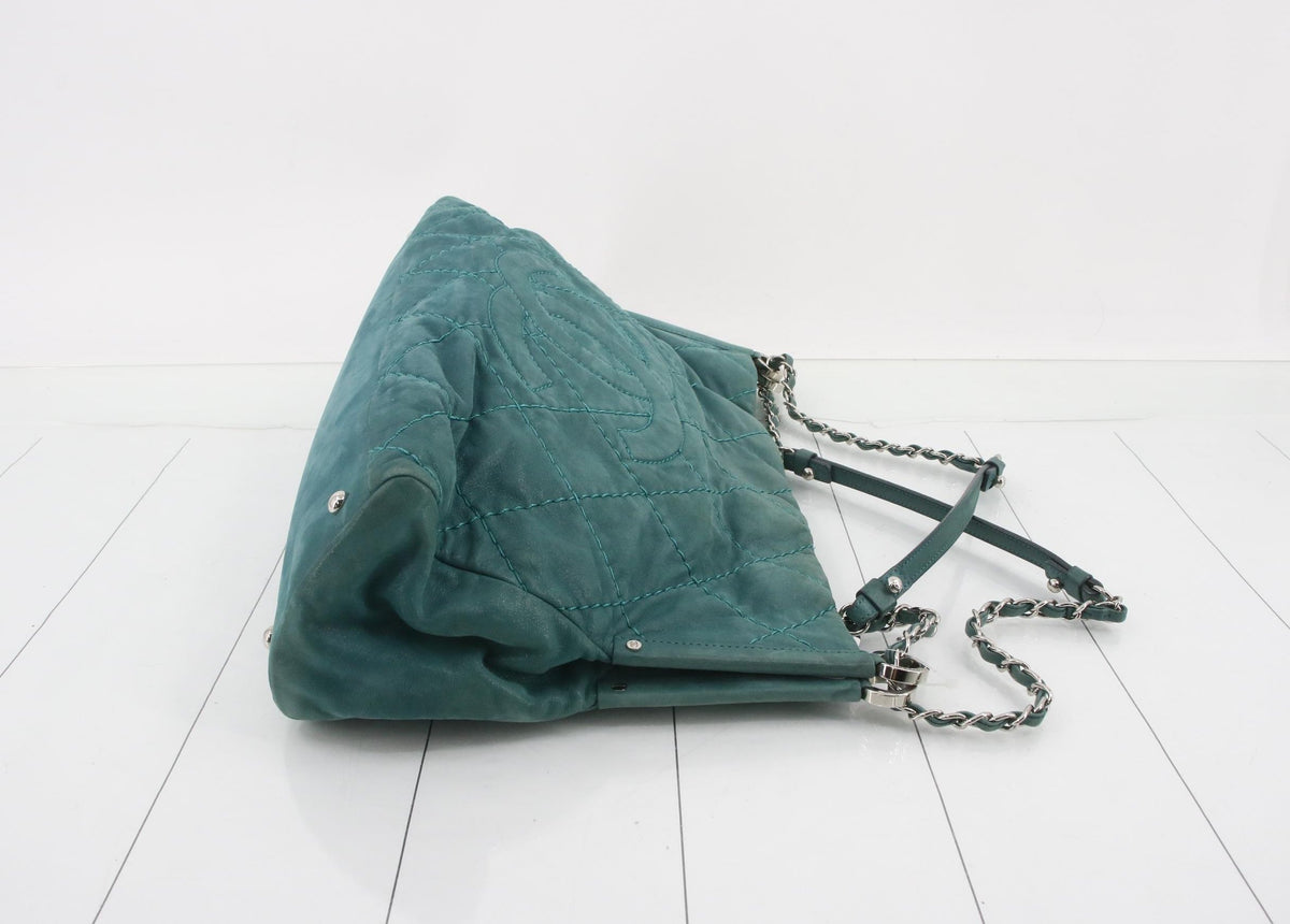 Chanel Blue Suede Shoulder Bag(Nov 7)