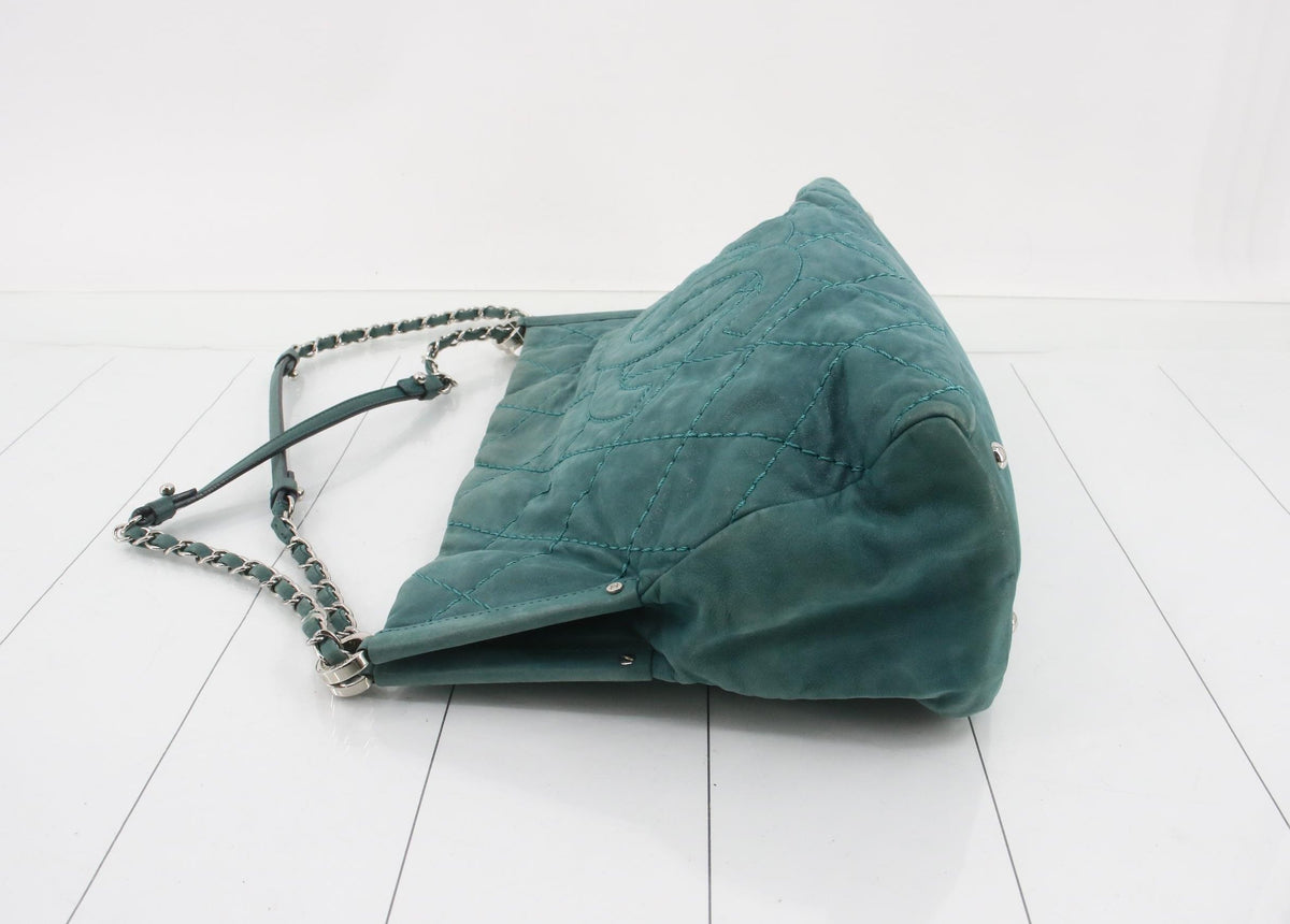 Chanel Blue Suede Shoulder Bag(Nov 7)