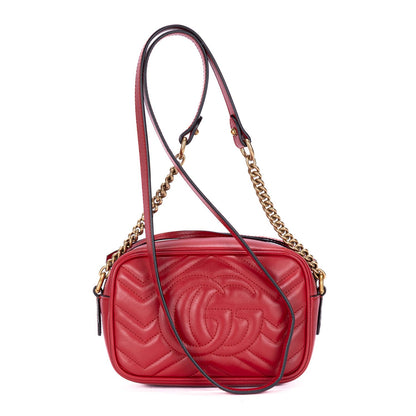 #120 GUCCI Marmont Small Red Camera Bag MSRP $1,600