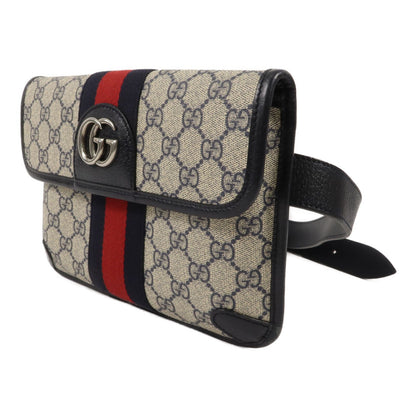 #121 GUCCI Charcoal Ophidia GG Supreme Web Belt Bag MSRP $1,640