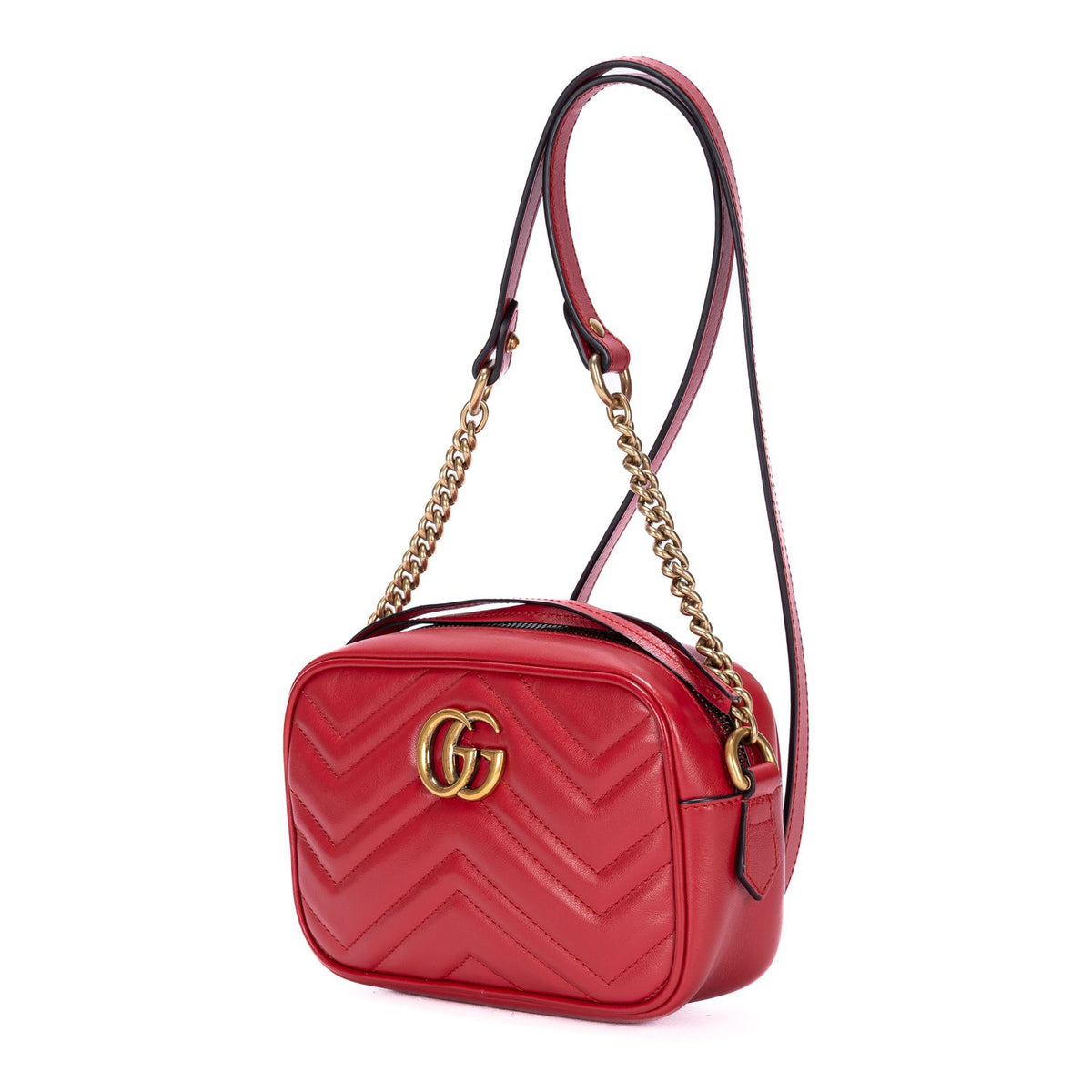 #120 GUCCI Marmont Small Red Camera Bag MSRP $1,600