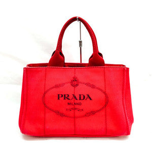 #836 PRADA Canapa Large Tote (Red)