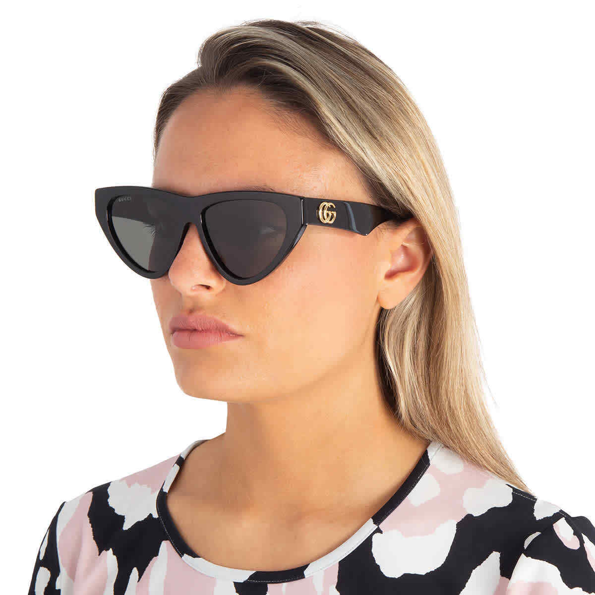 #203 NEW GUCCI Grey Cat Eye Sunglasses MSRP $491