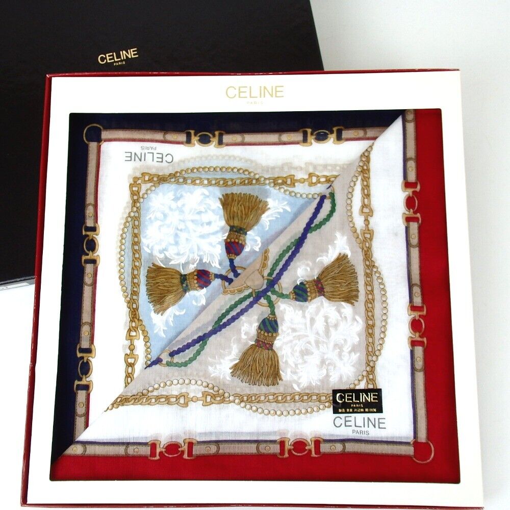 SOLD! Celine Cotton Twilly Scarves/ Handkerchief (set of 2)