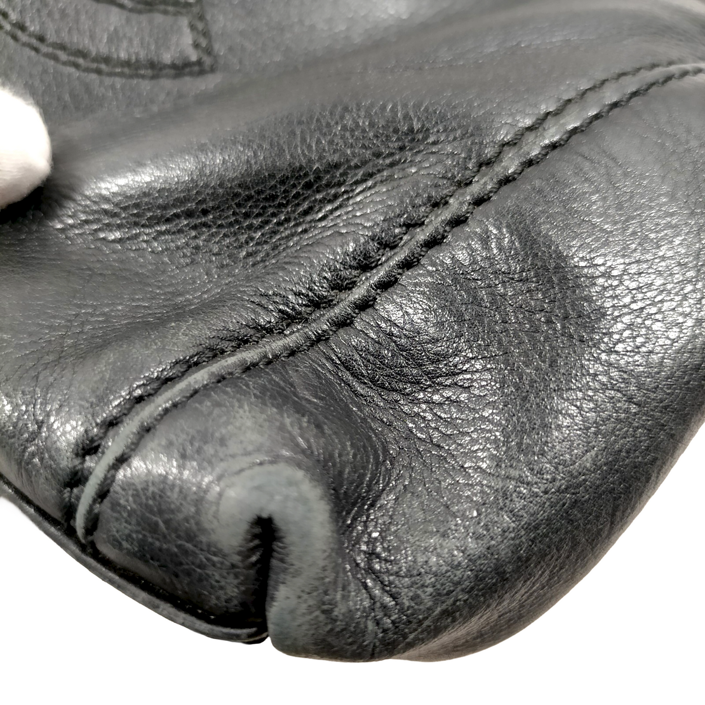 BF-17 CHANEL CC Logo LAX Tassel Black Lambskin Shoulder Tote