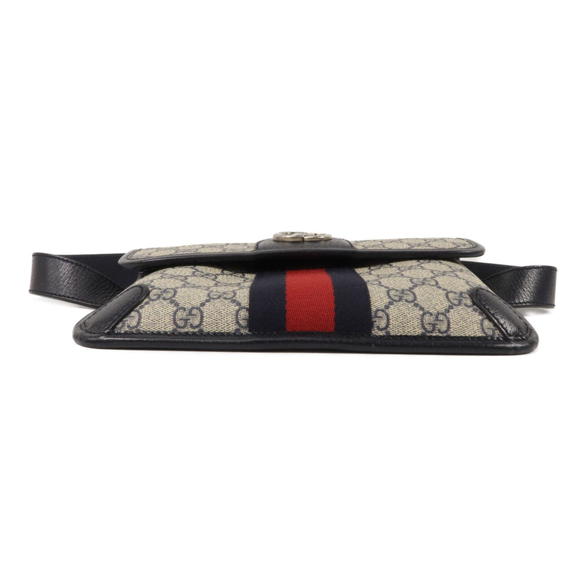 #121 GUCCI Charcoal Ophidia GG Supreme Web Belt Bag MSRP $1,640