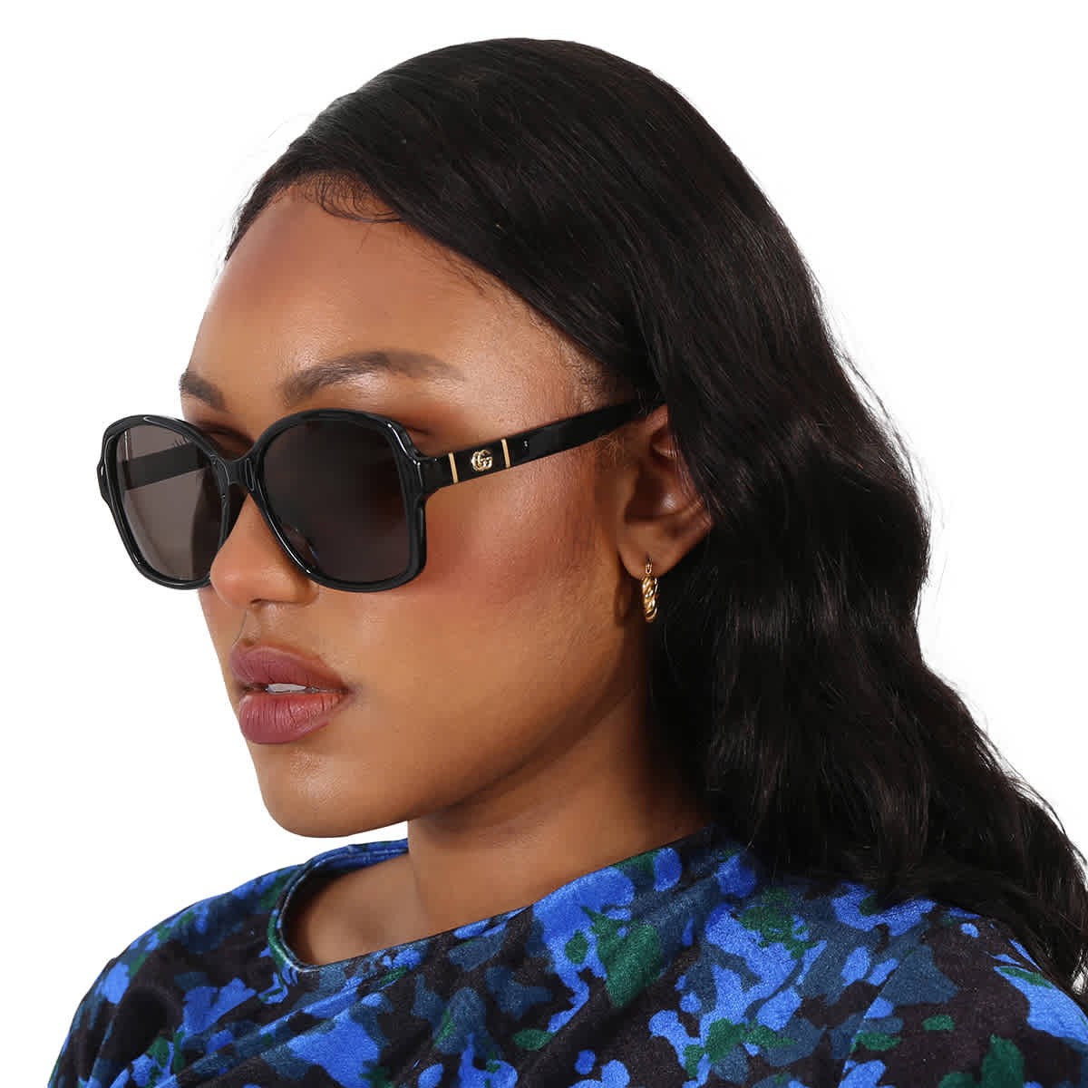 #3215 NEW GUCCI Black Sunglasses MSRP $390